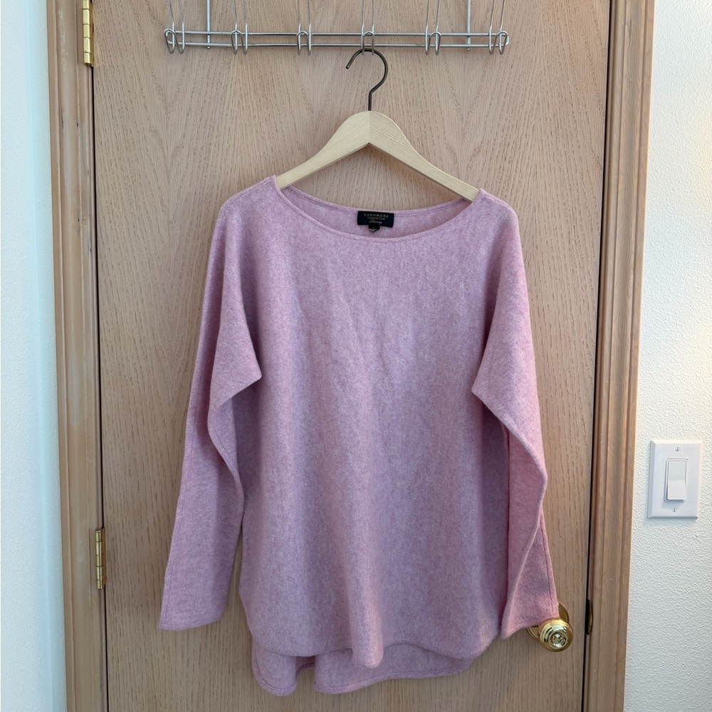 NWOT Charter Club Soft Lilac 100% Cashmere Scoopneck Sweater